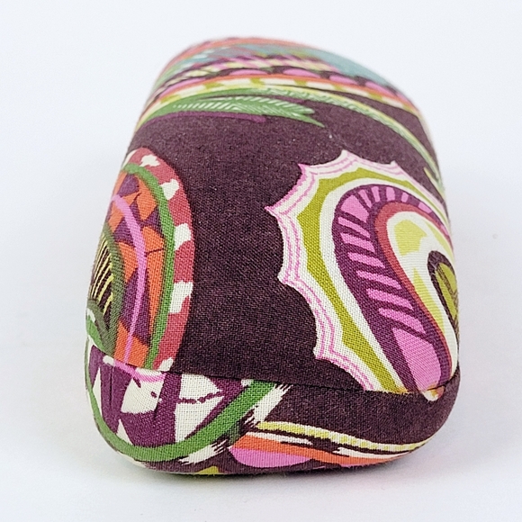 Vera Bradley Eyeglass Hard Case Padded~Floral Brown Blue Green Pink Orange~EMPTY - Picture 4 of 9